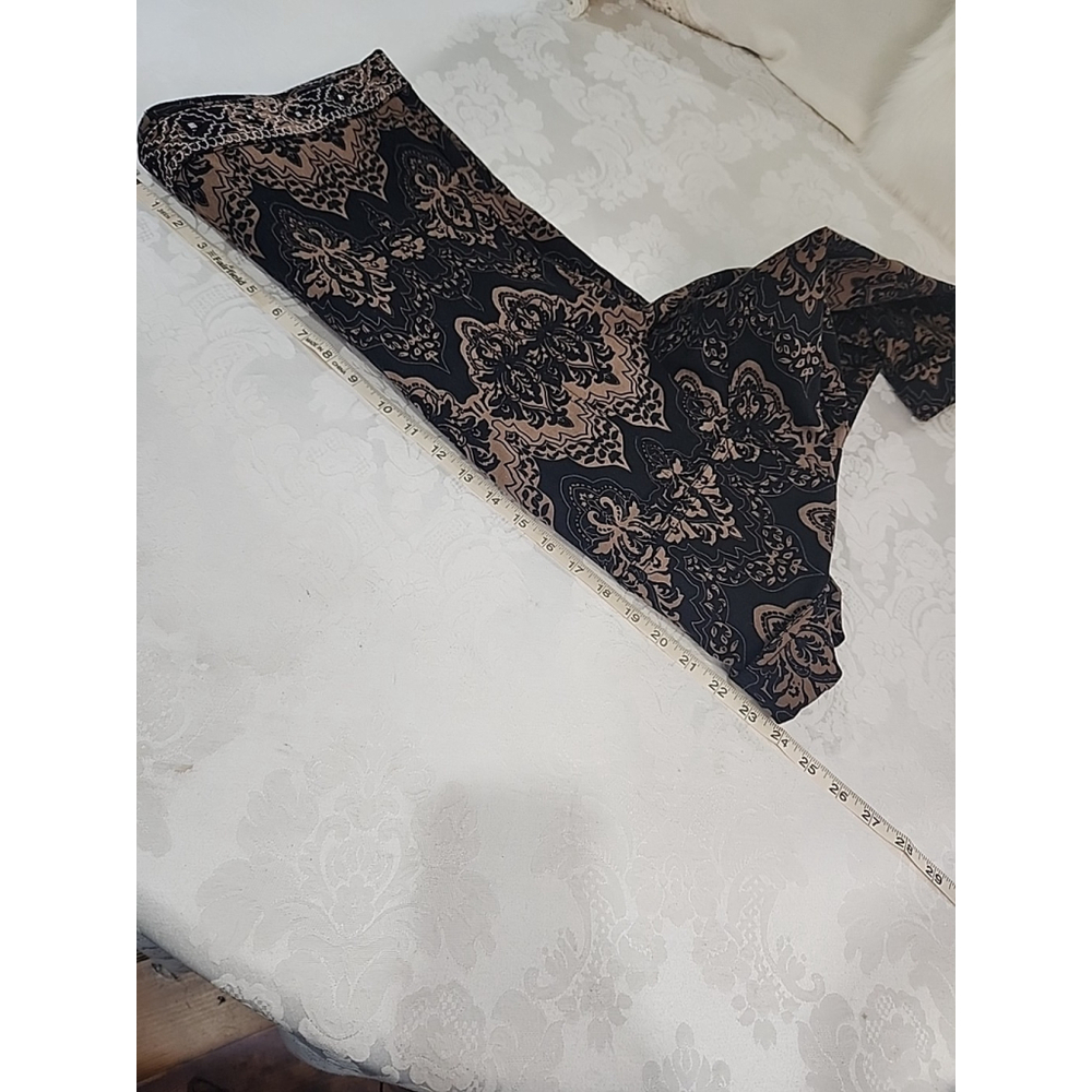Chicos Black&Tan Jacket Sz 0 Brocade Shacket Jean Style Casual, NWOT - Picture 11 of 13